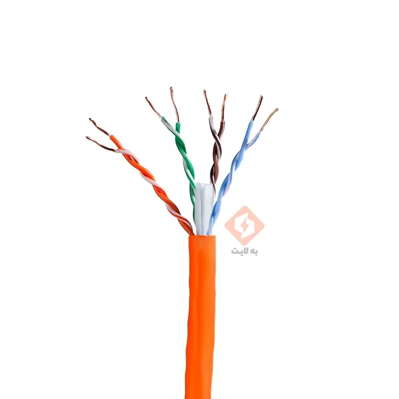 خرید کابل شبکه تمام مس Cat 6 تک کابل کرمان مدل UTP